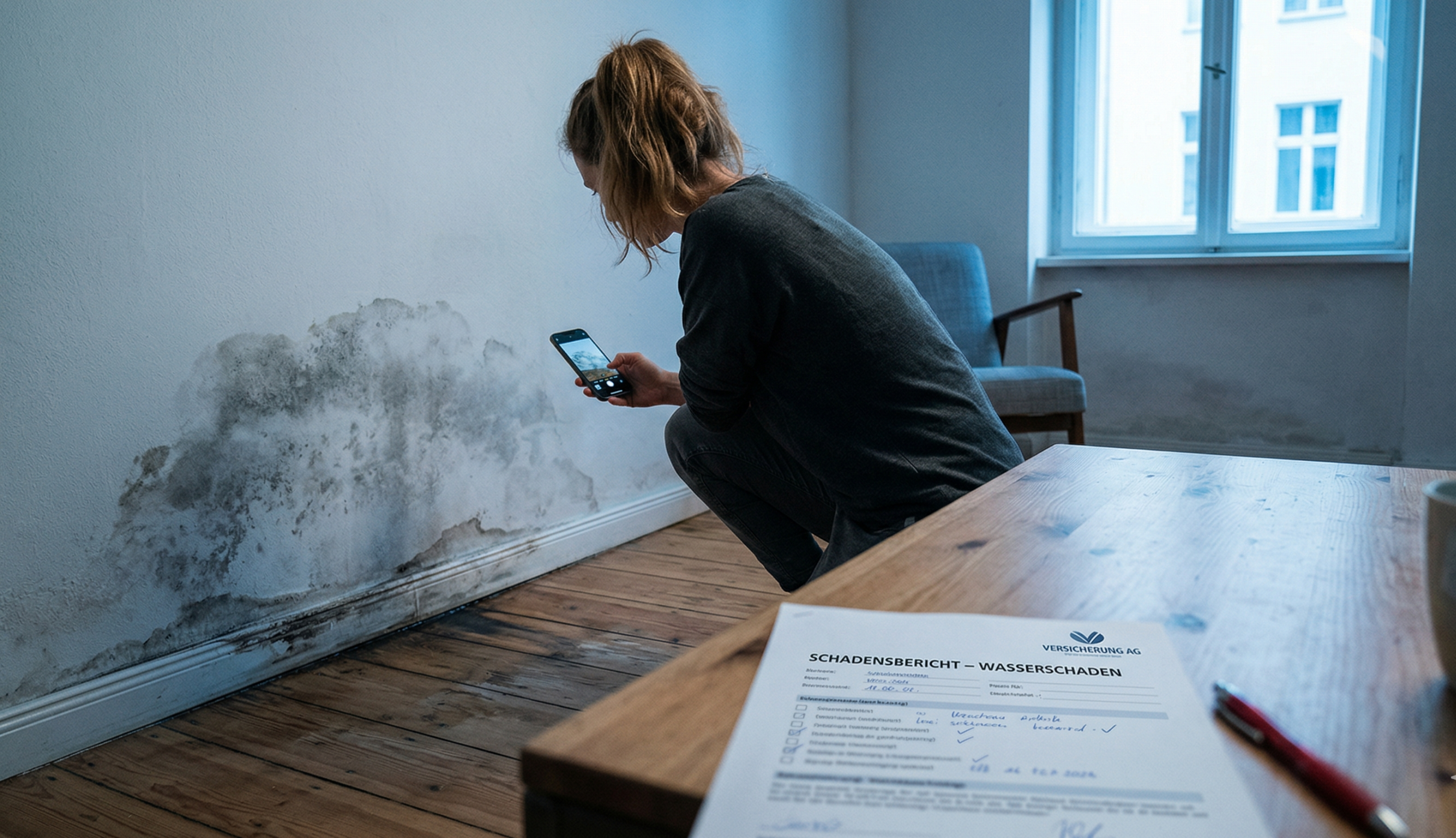 Wasserschaden der Versicherung melden -- Fristen und Dokumentation