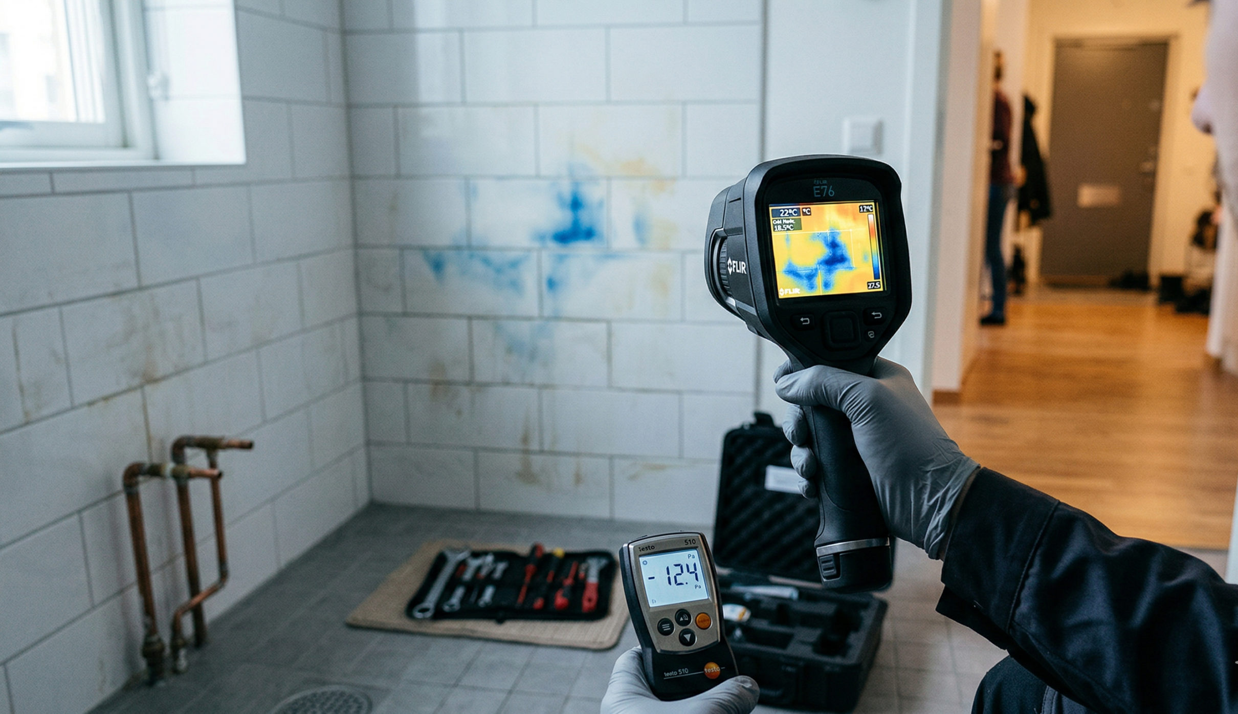 Professionelle Leckortung in Kassel -- zerstoerungsfreie Ortung mit Thermografie und Messtechnik